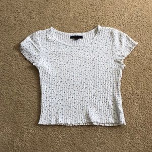 american eagle ribbed baby tee